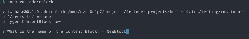 Add Content Block CLI